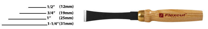 Flexcut no. 1 sweep mallet tool